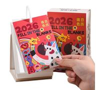 Calendrier De Bureau 2026 | Planificateur Annuel Esthétique | Calendrier À Faire Soi-Même Avec Animaux Drôles Décoratif Pour Maison, Bureau, Salon, École, Décoration Murale Pour Organisation Et Planif