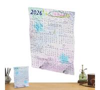 Calendrier de bureau 2026, planificateur artistique en acrylique transparent, calendrier mensuel 12 mois, maison, chambre, étude, planification, programmation, décoration et