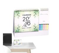 Calendrier de bureau 2026, planificateur de bureau 2026 esthétique, planificateur mensuel de 12 mois, bloc de papier épais, liste de choses à faire, fournitures de bureau pour la maison, l'appartement
