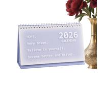 Calendrier de bureau 2026 | Planificateur mensuel portable de style coréen | Calendrier de bureau facile à pour enseignant, classe, école, famille, travail et