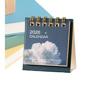 Calendrier de bureau 2026 - Planificateur mensuel sur support compact, mini organiseur de bureau mignon, affichage du calendrier, outil de productivité de décoration de table élégant | Accueil Espace