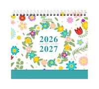 Calendrier De Bureau 2026 | Planning Hebdomadaire Quotidien 18 Mois avec Notes - Calendrier De Bureau Esthétique 2026-2027 | Pour Maison Et École Agenda Académique Emploi Du Temps Planification Enseig