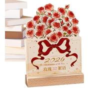 Calendrier de bureau 2026 - Rose Daily Weekly Menthly Planner | Vintage 2026 Calendrier Deck pour agenda, dortoir, appartement, enseignant, famille, Nouvel An, bureau, école