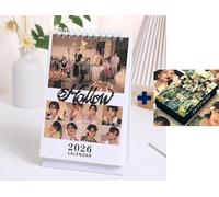 Calendrier de bureau 2026 Stray Kids - Calendrier photo Kpop Idol + carte photo Option (calendrier de type B avec lot de 127 cartes photo)