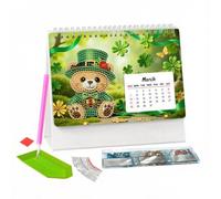 Calendrier de bureau 2027 à faire soi-même, motif animal, strass, peinture