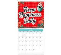 Calendrier De Bureau 2027 Agenda Mensuel Hebdomadaire Café Drôle Annuel | Calendrier de bureau 12 mois décoration Pour maison bureau école dortoir univ rdv académique étudiant prof