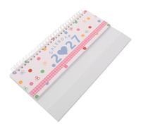 Calendrier de Bureau 2027 en Papier Blanc Suivi des Habitudes | Format Vertical Peu Encombrant, Pages Épaisses, Planification Mensuelle et Annuelle, Zone Hebdomadaire Intégrée, Revue