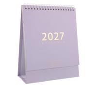 Calendrier de Bureau 2027 Minimaliste Vertical | Papier Lavande , Lecture Confortable, Espace D’Écriture Généreux, Format Compact, Style Moderne pour Gérer Efficacement