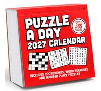 Calendrier de bureau 2027 - Mots croisés, recherche de mots sudoku et plus | 365 puzzles d'entraînement cérébral, y compris les mots croisés, le sudoku, les recherches de mots et plus encore. Cadeau