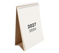 Calendrier de Bureau 2027 Pliable, à Chevalet Agenda Mensuel | 8,5x5,7 Pouces, Papier et Métal Format Compact, pour Mémos et Échéances de Bureau