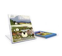 Calendrier de bureau 2027 - Thomas Joseph - Mouton, vache et animaux de la ferme - Avec support