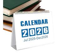 Calendrier de bureau 300 g - Affichage mensuel 2025-2026 | Calendrier compact avec support en papier sur le thème du serpent pour l'organisation du bureau, la planification scolaire, la configuration