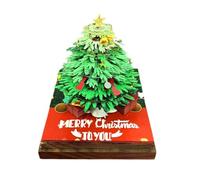 Calendrier de bureau 3D 2025 avec maison d'arbre de Noël détachable Nouveaux cadeaux Bloc-notes année 3D G3Q1 lumières LED W