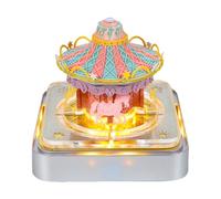 Calendrier de bureau 3D 2026 avec lumière détachable pour Noël, pendaison de crémaillère, décoration de bureau (carrousel)
