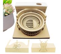 Calendrier De Bureau 3D 2026 - Bloc De Sculpture Détachable, Bloc De Temps En Papier Fabriqué À La Main | Affichage De Mémo Sculpté Artistique Pendant Thanksgiving, Noël, Pendaison De Crémaillère, Déc