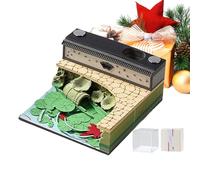 Calendrier de bureau 3D 2026 - Bloc-notes démarrable, bloc-notes avec sculpture en papier créatif | Ensemble de calendrier d'horloge de bureau de style ancien, décoration de maison