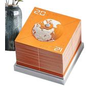Calendrier de bureau 3D 2026 | Décoration de bureau en forme de terre, calendrier décoratif à déchirer, pour anniversaire, vacances, bureau, maison, appartement, pigistes, étudiants, enseignants