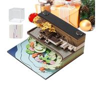 Calendrier de bureau 3D 2026 démarrable - Bloc de notes d'art en papier créatif | Sculpture décorative de bureau, note adhésive, poids, nouveauté, cadeau d'anniversaire et de Noël