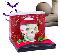 Calendrier de bureau 3D | Calendrier de bloc-notes détachable en forme de crâne d'Halloween | Décoration de table d'Halloween pour les fêtes marquées, rappels, événements, rencontres