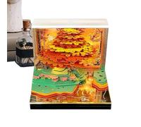 Calendrier de bureau 3D - Planificateur de 52 semaines, calendrier d'art en papier, ensemble de blocs-notes, organisateur décoratif, affichage de bureau à domicile, vie d'hôtel, thème de Thanksgi