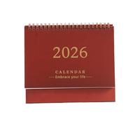 Calendrier de bureau - 7.48 pouces 2026 Planificateur de 12 mois pour la planification quotidienne, rappels de vacances avec une fonction de vérification de datte facile, organisateur de papier pour l