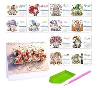 Calendrier de bureau à faire soi-même, peinture diamant 2026 de janvier 2026 à décembre, 12 calendriers mensuels de bureau, calendrier de table pour la planification de bureau à domicile - 2026-O