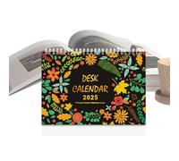 Calendrier de bureau à fleurs - Calendrier de bureau debout 2025-2026, petit calendrier de bureau, calendrier floral | Calendrier quotidien de bureau pour organisation de la maison, calendrier de