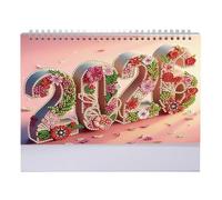 Calendrier De Bureau À Peindre Gemmes - Plannificateur Mensuel de Bureau avec Peinture | Décor Cartoon Amusant pour Organisation Mensuelle de Classe, Famille, Table, École et Travail