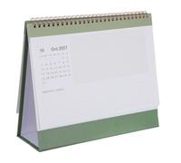 Calendrier de Bureau à Spirale 2027 Support, Papier Vert | Grands Chiffres, Section Notes et Repères de Date, Écriture Fluide, pour Enseignants et Gestionnaires