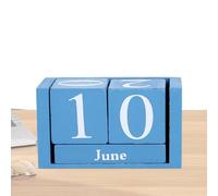 Calendrier de bureau, affichage de la date de table, 9,5 x 5 x 4,3 cm, décoration réutilisable en bois, organiseur de jour du mois, alternative élégante aux calendriers photographiques