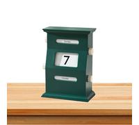 Calendrier de bureau - Affichage perpétuel en bloc de bois rustique, organiseur de dates réutilisable de 10,2 cm, pièce de décoration de bureau minimaliste | Charmant accent d'étagère de à domi