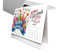Calendrier de Bureau,Agenda 2026 Avec Décor Paillettes - Décoration d'Intérieur Planificateur Mensuel Accessoires Bureau Salon Planification Travail Adultes et École Noël et Anniversaire