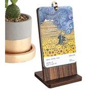 Calendrier de bureau artistique de peinture à l'huile - Organiseur de table avec pages mensuelles - Style de planification pour le lieu de travail à la maison - Forme fonctionnelle pour le bureau