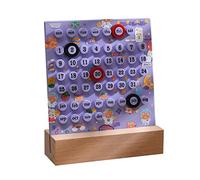 Calendrier de bureau avec anneaux, décorations de bureau en acrylique, date record, cadeaux, décorations d'intérieur, bureau, école, calendrier