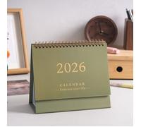 Calendrier de bureau - Calendrier 2026 - Calendrier de bureau à rabats - Couvre juillet 2025 à décembre 2026 - 18,8 x 16,3 cm