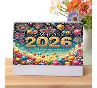 Calendrier De Bureau | Calendrier Avec Strass Art 2026 Agenda De Bureau | Pour Décor Maison Pour Noël Chambre Famille Enseignant École Planification Bureau Fête