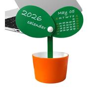 Calendrier de bureau - Calendrier de Bureâu Floral Bud 2026 | Organisateur de porte-stylo décoratif 18x10 Cm, accessoire de Bureáu multifonction, affichage élégant pour planificateur de bureau pour l'