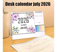 Calendrier de Bureau | Calendrier de Bureau Janv-Déc 2026 | Planificateur Mensuel de 12 Mois avec Grands Blocs Quadrillés pour Liste de Tâches, pour Maison, École, Appartement