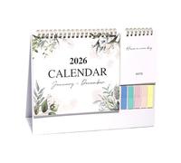 Calendrier de bureau - Calendrier de bureau mensuel 2026, grands blocs lignés avec liste de choses à faire, fournitures de bureau pour l'école, l'appartement, le bureau, l'organisation de la maison