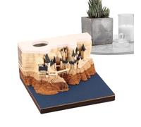 Calendrier De Bureau - Calendrier Horloge 3D 2026,Plannificateur avec Bloc-Notes et Art de Découpage Papier avec Éclairage LED pour Lieu de Travail Quotidien Étudiants École Maison Noël