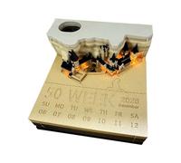 Calendrier de Bureau - Calendrier Sculpture en Papier 3D 2026 | Bloc-notes et Agenda avec Art Gravure sur Papier et Lumière LED pour Usage Quotidien, Voyage, École, Maison, Noël, Famille,