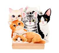 Calendrier de bureau chat 2026 - Accessoires de planification de 12 mois | Calendrier de table décoratif pour bureau, maison, hôtel, école, professionnels, pigistes, enseignants, table de chevet