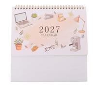 Calendrier de Bureau Compact 2026-2027 en Papier, Minimaliste | Format Mensuel à Feuillets, Espace Généreux pour Notes, Style Moderne, D’octobre 2026 à Décembre 2027