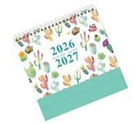 Calendrier de bureau créatif 2026 - Décoration de papeterie - Planificateur scolaire simple - Format de poche - Fournitures de rangement pour la maison