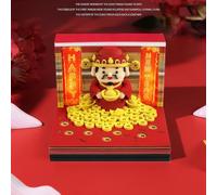 Calendrier de bureau créatif 3D 2026, Dieu de la richesse, bloc-notes 3D en papier, bloc-notes artistique, sculpture sur papier, pour anniversaires/vacances/Noël