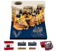 Calendrier de Bureau Créatif 3D, Calendrier Hebdomadaire de Bureau 2026, 3D Bloc-Notes D'art À Déchirer avec Lumière et Porte-Stylo, Décoration à Faire Soi-Même, Cadeau pour le Bureau ou la Maison