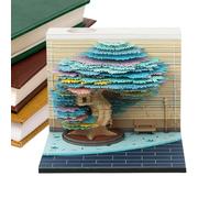 Calendrier de bureau d'arbre - 2026 Organisateur créatif 3D Memo Pad, Fournisseur de papeterie artistique, décor de bureau décoratif du bloc-notes | Choix de cadeaux de vacances pour les étudiants ens