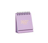 Calendrier de bureau de l ' espace de travail 2027-2028, Purple | Format de page mensuel compact en anglais, planificateur filaire autonome pour l ' étude à domicile