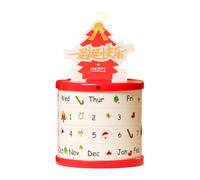 Calendrier de bureau de Noël | Bureau rotatif multifonction avec porte-stylo pour salles de classe, bureaux et appartements | Parfait pour les enseignants, les étudiants, les secrétaires, les dortoirs