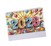 Calendrier de bureau debout Twenty Six avec peinture sur pierre recyclable pour planification mensuelle créative et affichage artistique Calendrier de bureau debout Six